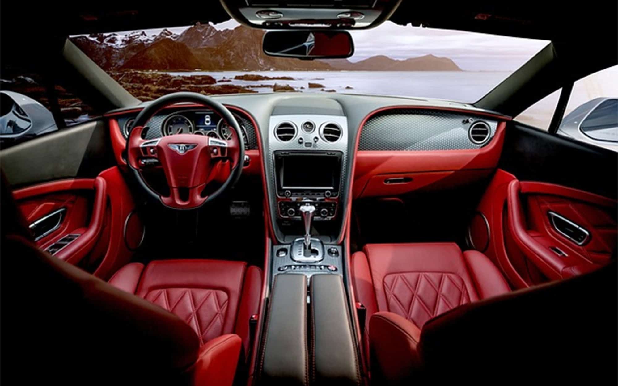 Interior of luxury car