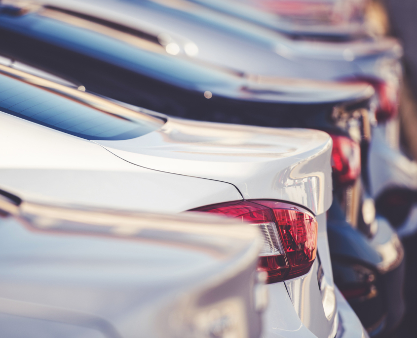 Colorful Cars in a Row Colorful Cars in a Row